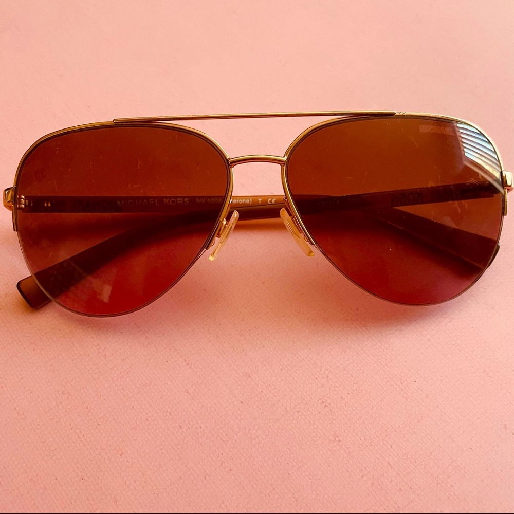 Michael Kors women’s aviator sunglasses, gold